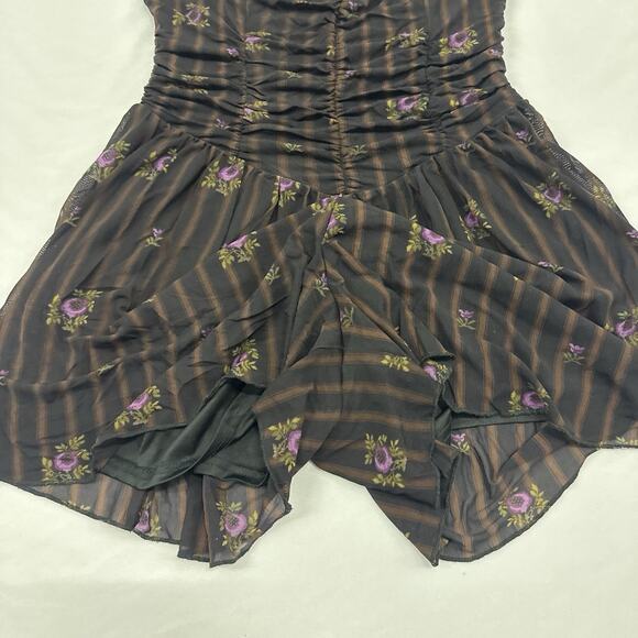 Whimsigoth Romper Size M Urban Outfitters Kimchi Blue Dark Fairy Lace Mesh Black - Picture 8 of 11